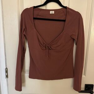 Wilfred Long Sleeve Top in Warm Pink